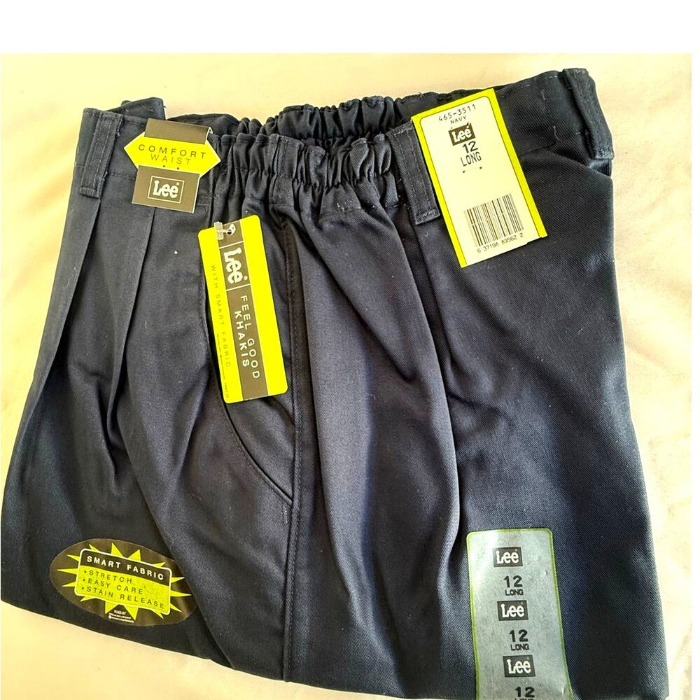 SKU2998 Lee Navy Women's NWT Comfort Waist Pleated Pants 12L